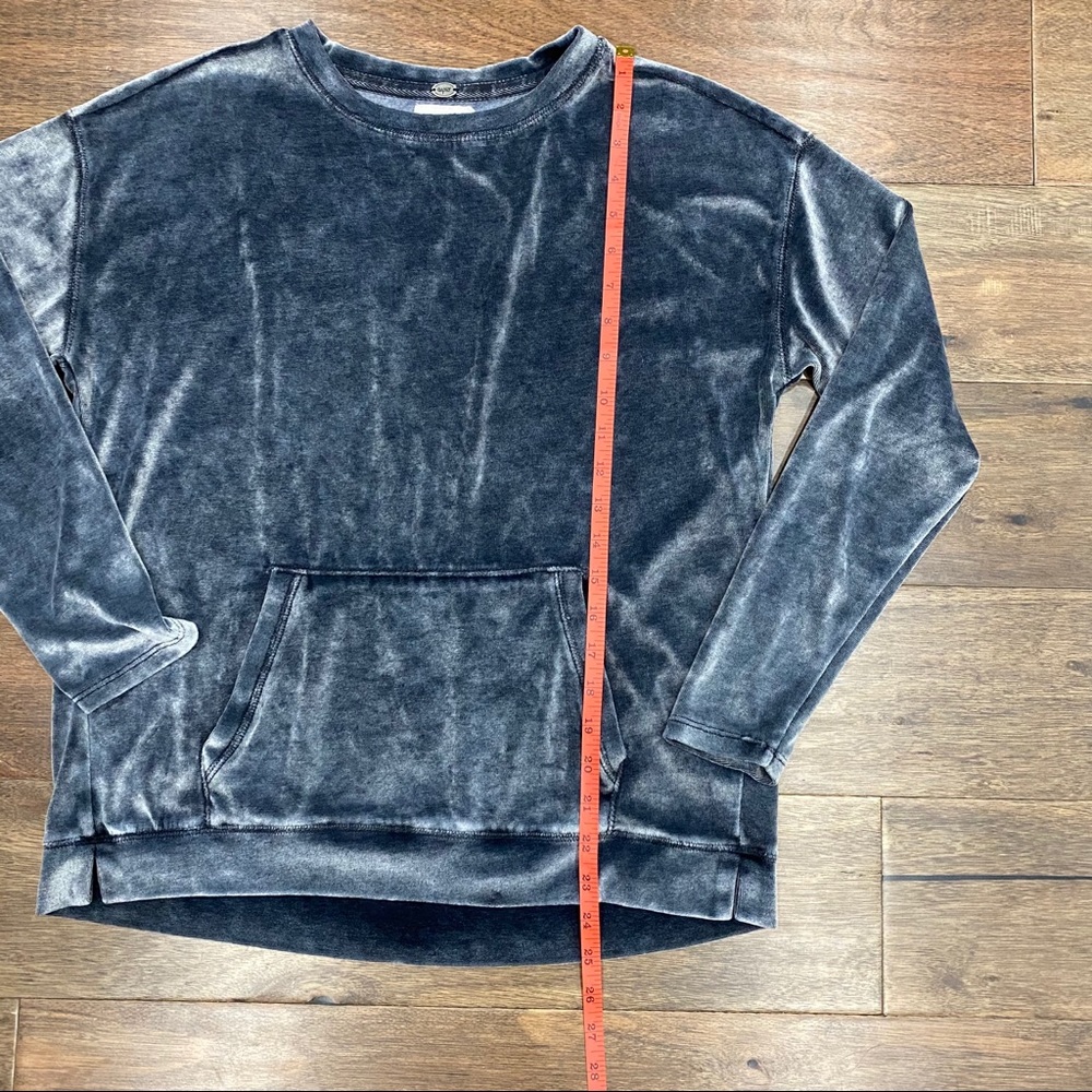 Cupio gray velour velvet sweatshirt sweater Sz m - Picture 10 of 13